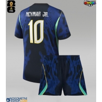 Otroški Nogometni dresi Brazilija Neymar Jr #10 Gostujoči SP 2026 Kratek Rokav (+ Kratke hlače)